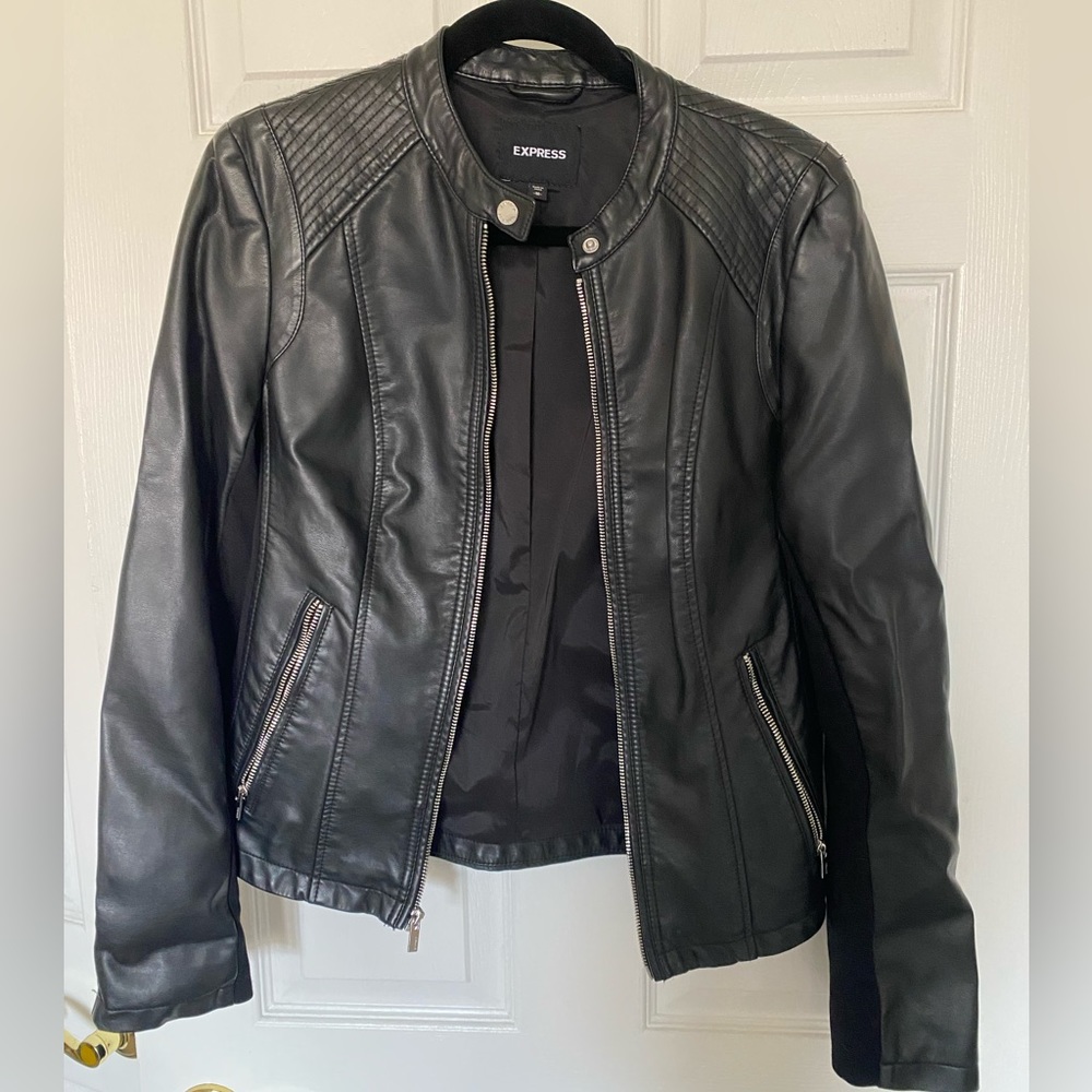 Express faux-leather jacket